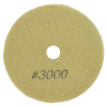 Specialty Diamond 4 Inch Diamond Wet Polishing Pad, 3mm Thick 3000 Grit BRTW43000